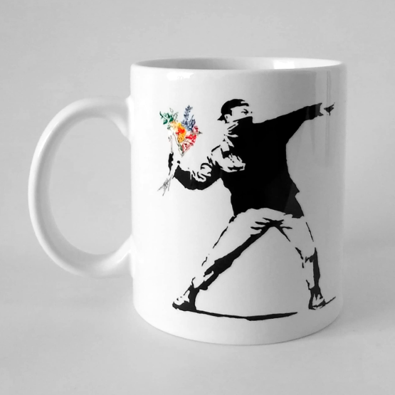 Mug Banksy Lanzador de flores - OBANDOX